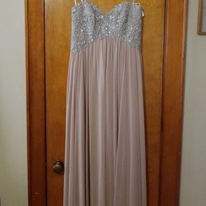 Strapless Sequin Gown